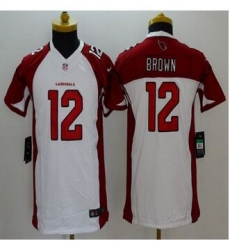 Youth New Cardinals #12 John Brown White Stitched NFL Limited Jersey Youth New Cardinals #12 John Brown White Stitched NFL Limited Jersey