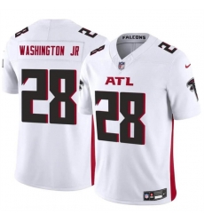 Men Atlanta Falcons 28 Carlos Washington Jr White 2024 F U S E Vapor Untouchable Limited Stitched Football Jersey Men Atlanta Falcons 28 Carlos Washington Jr White 2024 F U S E Vapor Untouchable Limited Stitched Football Jersey