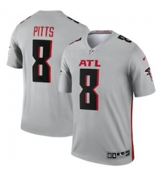 Men Atlanta Falcons 8 Kyle Pitts Gray Vapor Untouchable Limited Stitched Jersey Men Atlanta Falcons 8 Kyle Pitts Gray Vapor Untouchable Limited Stitched Jersey