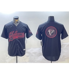 Men Atlanta Falcons Team Big Logo Black With Patch Cool Base Stitched Baseball Jersey 1 Men Atlanta Falcons Team Big Logo Black With Patch Cool Base Stitched Baseball Jersey 1