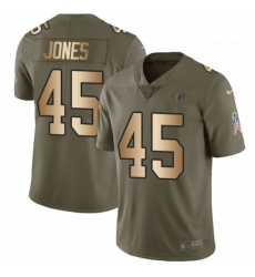 Men Nike Atlanta Falcons 45 Deion Jones Limited OliveGold 2017 Salute to Service NFL Jersey Men Nike Atlanta Falcons 45 Deion Jones Limited OliveGold 2017 Salute to Service NFL Jersey