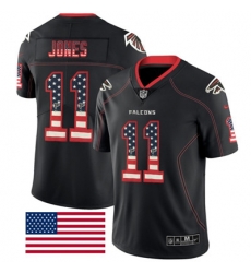 Nike Falcons #11 Julio Jones Black Mens Stitched NFL Limited Rush USA Flag Jersey Nike Falcons #11 Julio Jones Black Mens Stitched NFL Limited Rush USA Flag Jersey