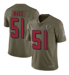 Nike Falcons #51 Alex Mack Olive Mens Stitched NFL Limited 2017 Salute To Service Jersey Nike Falcons #51 Alex Mack Olive Mens Stitched NFL Limited 2017 Salute To Service Jersey