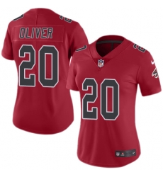 Nike Falcons #20 Isaiah Oliver Red Womens Stitched NFL Limited Rush Jersey Nike Falcons #20 Isaiah Oliver Red Womens Stitched NFL Limited Rush Jersey