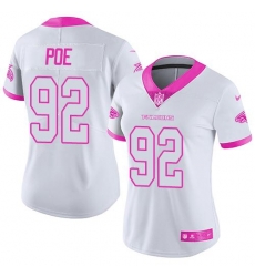 Nike Falcons #92 Dontari Poe White Pink Womens Stitched NFL Limited Rush Fashion Jersey Nike Falcons #92 Dontari Poe White Pink Womens Stitched NFL Limited Rush Fashion Jersey