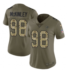 Nike Falcons #98 Takkarist McKinley Olive Camo Womens Stitched NFL Limited 2017 Salute to Service Jersey Nike Falcons #98 Takkarist McKinley Olive Camo Womens Stitched NFL Limited 2017 Salute to Service Jersey