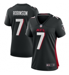 Women Atlanta Falcons 7 Bijan Robinson Black 2023 Draft Stitched Jersey Women Atlanta Falcons 7 Bijan Robinson Black 2023 Draft Stitched Jersey