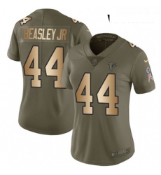 Womens Nike Atlanta Falcons 44 Vic Beasley Limited OliveGold 2017 Salute to Service NFL Jersey Womens Nike Atlanta Falcons 44 Vic Beasley Limited OliveGold 2017 Salute to Service NFL Jersey