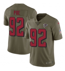Youth Nike Falcons #92 Dontari Poe Olive Stitched NFL Limited 2017 Salute to Service Jersey Youth Nike Falcons #92 Dontari Poe Olive Stitched NFL Limited 2017 Salute to Service Jersey