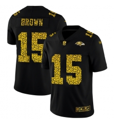 Baltimore Ravens 15 Marquise Brown Men Nike Leopard Print Fashion Vapor Limited NFL Jersey Black Baltimore Ravens 15 Marquise Brown Men Nike Leopard Print Fashion Vapor Limited NFL Jersey Black
