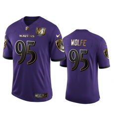Baltimore Ravens 95 Derek Wolfe Men Nike Purple Team 25th Season Golden Limited NFL Jersey Baltimore Ravens 95 Derek Wolfe Men Nike Purple Team 25th Season Golden Limited NFL Jersey