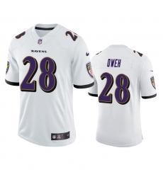 Men Baltimore Ravens 28 Jayson Oweh White Vapor Limited 2021 NFL Draft Jersey Men Baltimore Ravens 28 Jayson Oweh White Vapor Limited 2021 NFL Draft Jersey