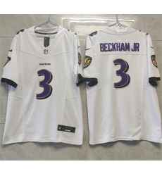 Men Baltimore Ravens 3 Odell Beckham Jr White 2023 F U S E Vapor Untouchable Stitched Football Jersey Men Baltimore Ravens 3 Odell Beckham Jr White 2023 F U S E Vapor Untouchable Stitched Football Jersey