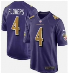 Men Baltimore Ravens 4 Zay Flowers Purple Rush Limited Stitched Football Jersey Men Baltimore Ravens 4 Zay Flowers Purple Rush Limited Stitched Football Jersey