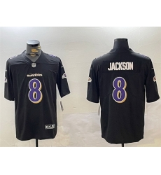 Men Baltimore Ravens 8 Lamar Jackson Black Vapor Limited Football Jersey Men Baltimore Ravens 8 Lamar Jackson Black Vapor Limited Football Jersey