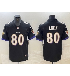 Men Baltimore Ravens 80 Isaiah Likely Black Vapor Limited Football Jersey Men Baltimore Ravens 80 Isaiah Likely Black Vapor Limited Football Jersey