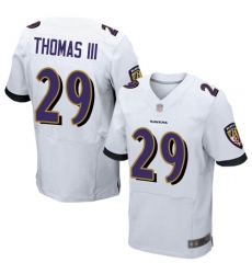 Men Earl Thomas III Elite White Road Jersey Baltimore Ravens Football 29 Men Earl Thomas III Elite White Road Jersey Baltimore Ravens Football 29