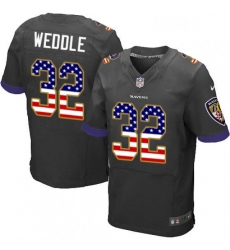 Mens Nike Baltimore Ravens 32 Eric Weddle Elite Black Alternate USA Flag Fashion NFL Jersey Mens Nike Baltimore Ravens 32 Eric Weddle Elite Black Alternate USA Flag Fashion NFL Jersey