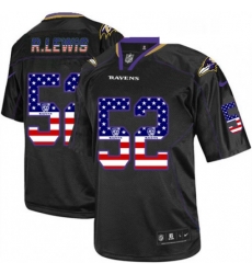 Mens Nike Baltimore Ravens 52 Ray Lewis Elite Black USA Flag Fashion NFL Jersey Mens Nike Baltimore Ravens 52 Ray Lewis Elite Black USA Flag Fashion NFL Jersey