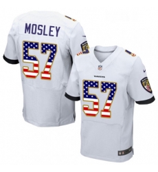 Mens Nike Baltimore Ravens 57 CJ Mosley Elite White Road USA Flag Fashion NFL Jersey Mens Nike Baltimore Ravens 57 CJ Mosley Elite White Road USA Flag Fashion NFL Jersey