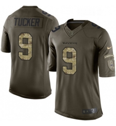 Mens Nike Baltimore Ravens 9 Justin Tucker Limited Green Salute to Service NFL Jersey Mens Nike Baltimore Ravens 9 Justin Tucker Limited Green Salute to Service NFL Jersey