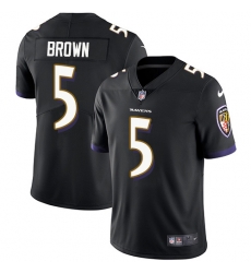 Nike Baltimore Ravens 5 Marquise Brown Black Alternate Men Stitched NFL Vapor Untouchable Limited Jersey Nike Baltimore Ravens 5 Marquise Brown Black Alternate Men Stitched NFL Vapor Untouchable Limited Jersey