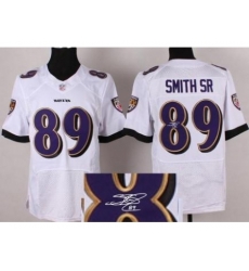 Nike Baltimore Ravens 89 Steve Smith Sr White Elite Signed NFL Jersey Nike Baltimore Ravens 89 Steve Smith Sr White Elite Signed NFL Jersey