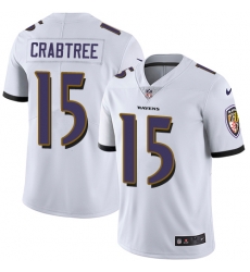 Nike Ravens #15 Michael Crabtree White Mens Stitched NFL Vapor Untouchable Limited Jersey Nike Ravens #15 Michael Crabtree White Mens Stitched NFL Vapor Untouchable Limited Jersey
