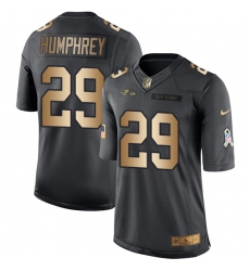Nike Ravens #29 Marlon Humphrey Black Mens Stitched NFL Limited Gold Salute To Service Jersey Nike Ravens #29 Marlon Humphrey Black Mens Stitched NFL Limited Gold Salute To Service Jersey