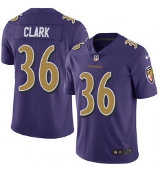Nike Ravens 36 Chuck Clark Purple Men Stitched NFL Limited Rush Jersey Nike Ravens 36 Chuck Clark Purple Men Stitched NFL Limited Rush Jersey