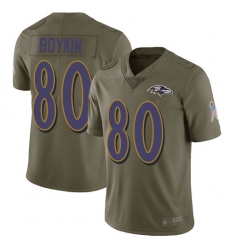 Ravens 80 Miles Boykin Olive Men Stitched Football Limited 2017 Salute To Service Jersey Ravens 80 Miles Boykin Olive Men Stitched Football Limited 2017 Salute To Service Jersey