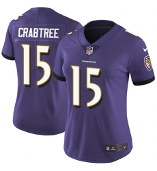 Nike Ravens #15 Michael Crabtree Purple Team Color Womens Stitched NFL Vapor Untouchable Limited Jersey Nike Ravens #15 Michael Crabtree Purple Team Color Womens Stitched NFL Vapor Untouchable Limited Jersey