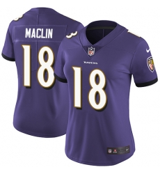 Nike Ravens #18 Jeremy Maclin Purple Team Color Womens Stitched NFL Vapor Untouchable Limited Jersey Nike Ravens #18 Jeremy Maclin Purple Team Color Womens Stitched NFL Vapor Untouchable Limited Jersey
