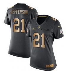 Nike Ravens #21 Tony Jefferson Black Womens Stitched NFL Limited Gold Salute to Service Jersey Nike Ravens #21 Tony Jefferson Black Womens Stitched NFL Limited Gold Salute to Service Jersey