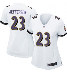 Nike Ravens #23 Tony Jefferson White Womens Stitched NFL New Elite Jersey Nike Ravens #23 Tony Jefferson White Womens Stitched NFL New Elite Jersey