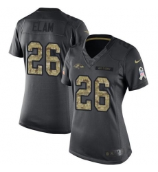 Nike Ravens #26 Matt Elam Black Womens Stitched NFL Limited 2016 Salute to Service Jersey Nike Ravens #26 Matt Elam Black Womens Stitched NFL Limited 2016 Salute to Service Jersey