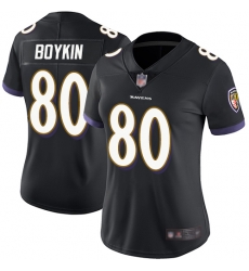 Ravens 80 Miles Boykin Black Alternate Women Stitched Football Vapor Untouchable Limited Jersey Ravens 80 Miles Boykin Black Alternate Women Stitched Football Vapor Untouchable Limited Jersey