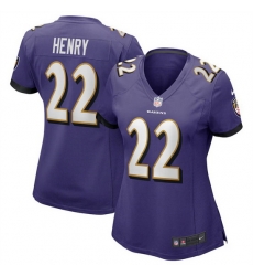 Women Baltimore Ravens 22 Derrick Henry Purple Football Jersey Women Baltimore Ravens 22 Derrick Henry Purple Football Jersey