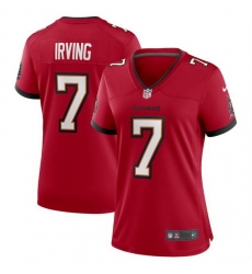Women Tampa Bay Buccanee 7 Bucky Irving Red Stitched Game Jersey Women Tampa Bay Buccanee 7 Bucky Irving Red Stitched Game Jersey