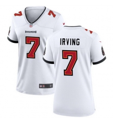 Women Tampa Bay Buccanee 7 Bucky Irving White Stitched Game Jersey Women Tampa Bay Buccanee 7 Bucky Irving White Stitched Game Jersey