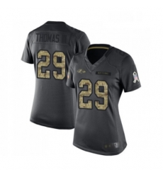 Womens Baltimore Ravens 29 Earl Thomas III Limited Black 2016 Salute to Service Football Jersey Womens Baltimore Ravens 29 Earl Thomas III Limited Black 2016 Salute to Service Football Jersey