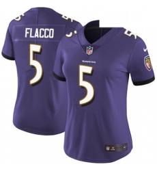 Womens Nike Baltimore Ravens 5 Joe Flacco Purple Team Color Vapor Untouchable Limited Player NFL Jersey Womens Nike Baltimore Ravens 5 Joe Flacco Purple Team Color Vapor Untouchable Limited Player NFL Jersey