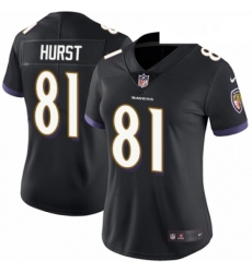 Womens Nike Baltimore Ravens 81 Hayden Hurst Black Alternate Vapor Untouchable Limited Player NFL Jersey Womens Nike Baltimore Ravens 81 Hayden Hurst Black Alternate Vapor Untouchable Limited Player NFL Jersey