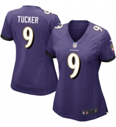 Womens Nike Baltimore Ravens 9 Justin Tucker Game Purple Team Color NFL Jersey Womens Nike Baltimore Ravens 9 Justin Tucker Game Purple Team Color NFL Jersey