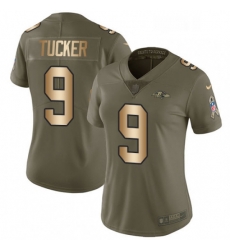 Womens Nike Baltimore Ravens 9 Justin Tucker Limited OliveGold Salute to Service NFL Jersey Womens Nike Baltimore Ravens 9 Justin Tucker Limited OliveGold Salute to Service NFL Jersey