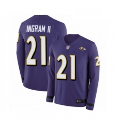 Youth Baltimore Ravens 21 Mark Ingram II Limited Purple Therma Long Sleeve Football Jersey Youth Baltimore Ravens 21 Mark Ingram II Limited Purple Therma Long Sleeve Football Jersey