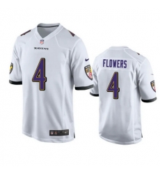 Youth Baltimore Ravens 4 Zay Flowers White Stitched Game Jersey Youth Baltimore Ravens 4 Zay Flowers White Stitched Game Jersey