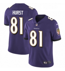 Youth Nike Baltimore Ravens 81 Hayden Hurst Purple Team Color Vapor Untouchable Limited Player NFL Jersey Youth Nike Baltimore Ravens 81 Hayden Hurst Purple Team Color Vapor Untouchable Limited Player NFL Jersey