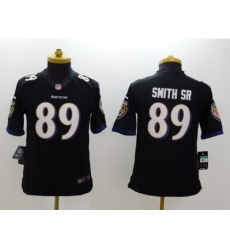 Youth Nike Baltimore Ravens 89 Steve Smith Sr Black Alternate Stitched NFL Limited Jersey Youth Nike Baltimore Ravens 89 Steve Smith Sr Black Alternate Stitched NFL Limited Jersey