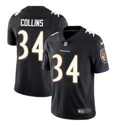 Youth Nike Ravens #34 Alex Collins Black Alternate Stitched NFL Vapor Untouchable Limited Jersey Youth Nike Ravens #34 Alex Collins Black Alternate Stitched NFL Vapor Untouchable Limited Jersey